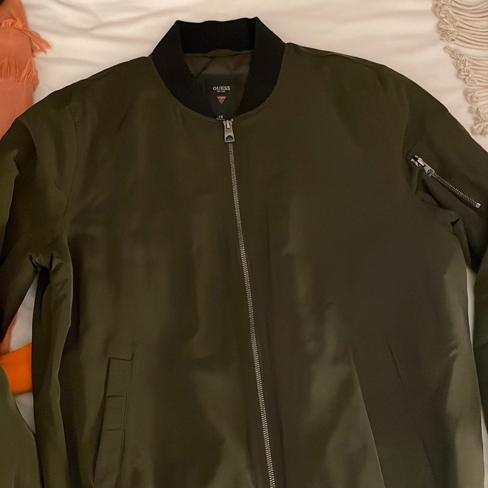 Guess Olive Green Bomber Jacket
